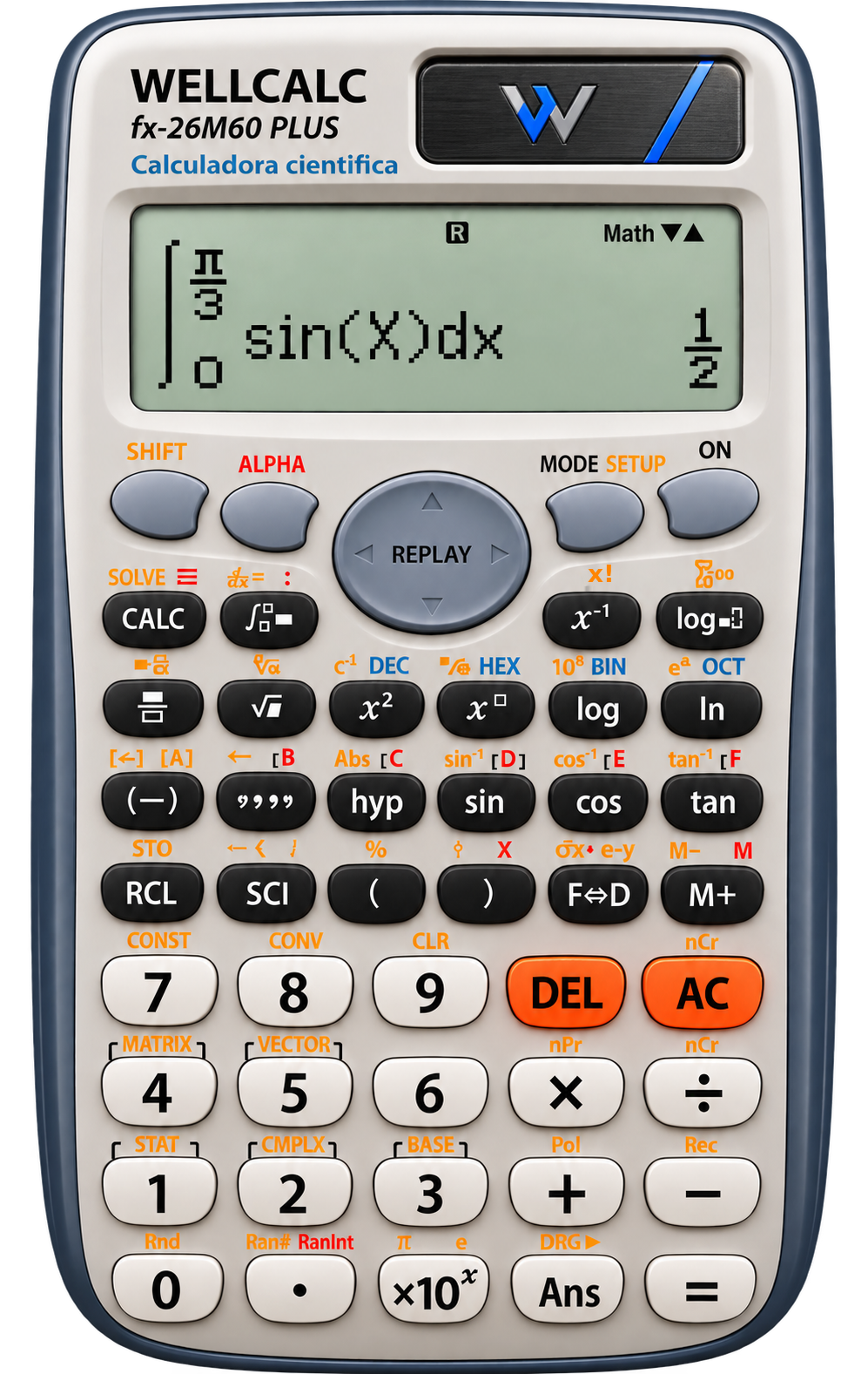 Gabinete original WELLCALC fx-26M60 PLUS com teclas tridimensionais